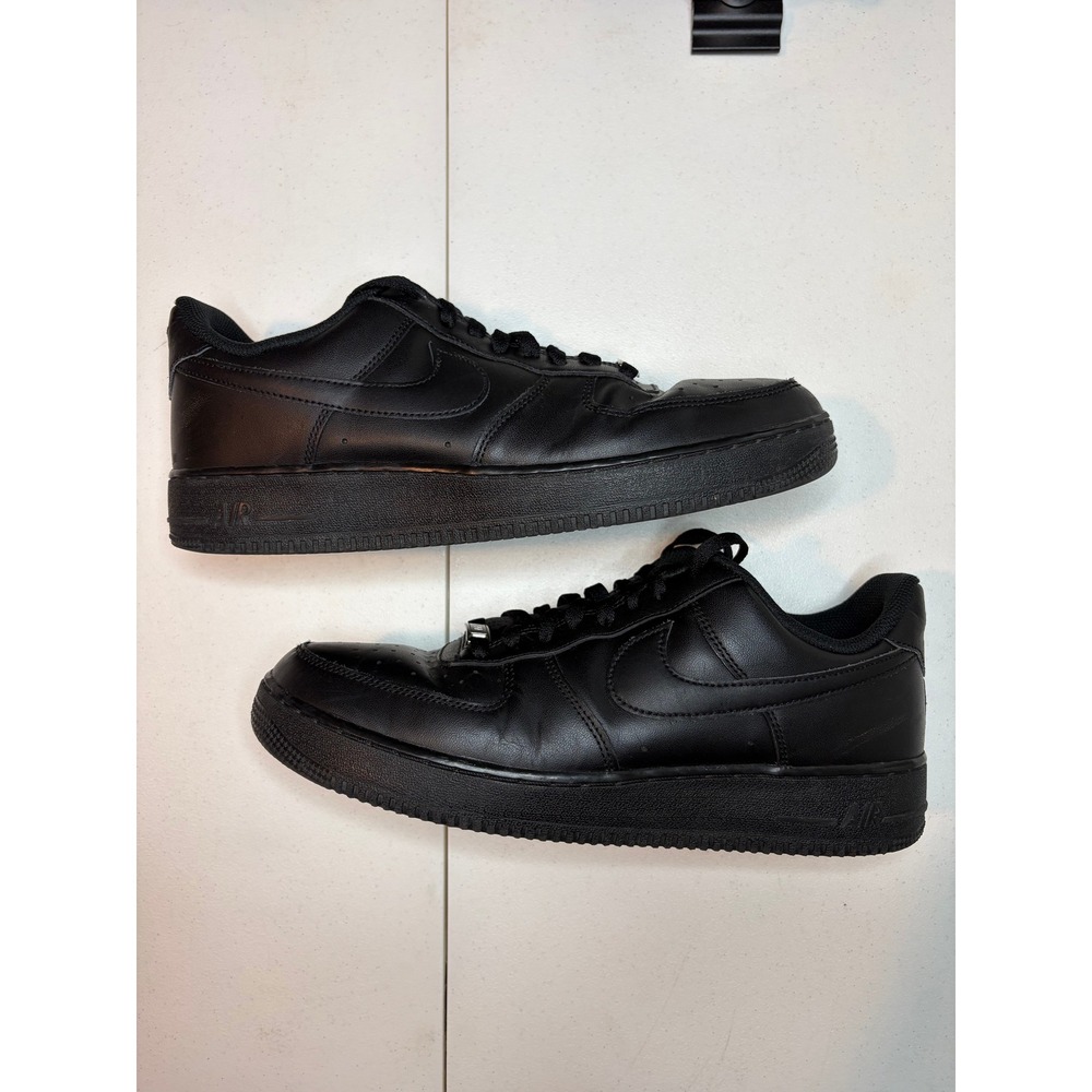 Nike Air Force 1 Low Triple Black Mens Size 11 Sneakers 315122-001 Leather AF1